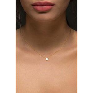 Azuris 925 Sterling Silver Three-dimensional Letter M Pendant Necklace Fine Jewelry From Turkey - Product Image 1