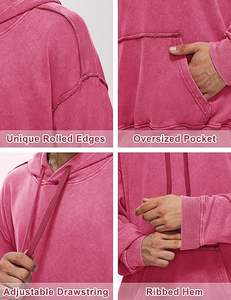 Sudadera con capucha de invierno con lavado ácido a la moda para hombre, ropa de calle Regular de ajuste, Jersey Vintage personalizado, proveedor mayorista Digital a granel en línea - Product Image 6