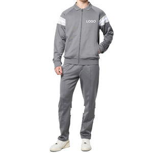 Ensemble de survêtement Rimini XL Sportswear respirant 100% polyester, uni, été, veste et pantalon, style rétro décontracté, athleisure - Product Image 1