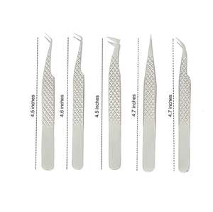 ชุดแหนบต่อขนตาคุณภาพสูง ผิวเงาแบบกระจก ปลายโค้ง ตรง และแหลม พร้อมซองหนัง PU - Product Image 5