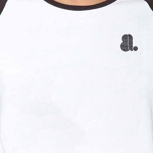 Nouveauté T-shirt uni personnalisé à deux couleurs Coupe classique Manches raglan T-shirt de baseball en gros Coton Manches courtes Raglan - Product Image 5