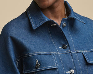 Chaqueta vaquera ajustada para mujer al por mayor, Chaquetas vaqueras holgadas con mangas, ropa de moda informal, colección de invierno, chaqueta vaquera escolar Unisex - Product Image 4