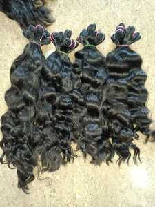 Extensiones de cabello ondulado a granel brasileño virgen de alta calidad cabello humano indio - Product Image 2