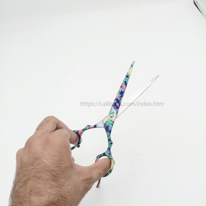 กรรไกรตัดผมสแตนเลสสำหรับช่างตัดผมกรรไกรตัดผมเคลือบกระดาษออกแบบโลโก้ได้ตามต้องการ - Product Image 2