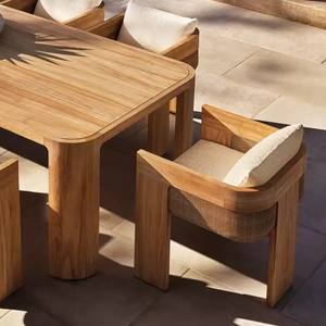 Foshan construit véritable teck Table chaise ensemble hydrofuge résistant au soleil pour terrasses Villas hôtel halls cours - Product Image 6
