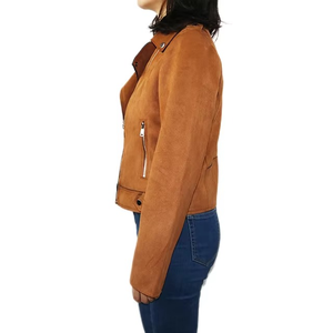 Chaqueta de Cuero para Mujer, Ropa de Moda Urbana, Chaqueta de Cuero Corta, Tallas Grandes - Product Image 6
