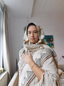 Tulasi Ethnic Boho Tribal Blanket Hand Block Printed Limited Edition Throw Long Home <b>Wrap</b> Mink Style Scarf - Product Image 4