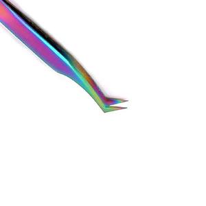 Pince à épiler pour extension de cils Pointe en fibre d'acier inoxydable Couleur personnalisée Accessoires de maquillage pointus Pince à cils - Product Image 4