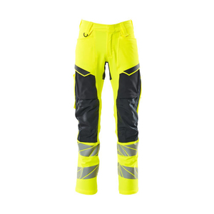 Pantalones de seguridad de construcción de protección nivel D anticorte de alta visibilidad ecológicos personalizados ropa de trabajo de poliéster hecha en fábrica - Product Image 6