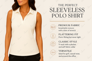 Athleisure tejido Casual mezcla de algodón transpirable para mujer tenis Golf Top ligero Airy comodidad respetuoso con el medio ambiente Control de olores - Product Image 2