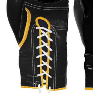 Gants de boxe à lacets Winning, noir et or, cuir de qualité supérieure, gants de boxe professionnels pour l'entraînement et le sparring, style artisanal, 8oz, 10oz, 12oz - Product Image 4