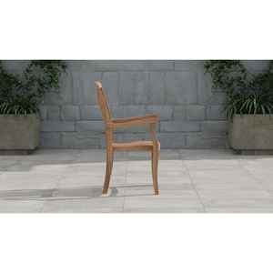 Chaises de jardin empilables en teck Fraser avec finition naturelle - Product Image 4