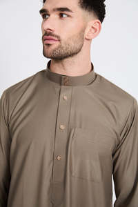 Polyester Casual Loose <b>Ankle</b> Length Short Sleeve Breathable wholesale men high quality Thobe - Product Image 2