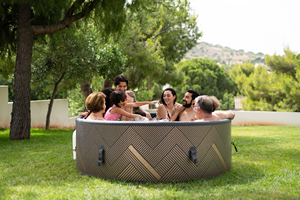 Bain à remous gonflable portable pour 4 à 8 personnes <span class=keywords><strong>avec</strong></span> jets de massage et chauffage | Idéal pour les loisirs de plein air et les centres de villégiature - Product Image 3