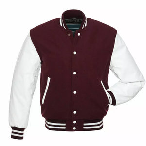 2026 En gros Vestes streetwear vierges pour hommes, Vestes bomber oversize courtes en polaire pour l'hiver, Vestes varsity vintage imprimées - Product Image 3
