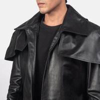 2025 luxe en cuir manteau pardessus haute qualité qualité personnalisé Plaid pour hommes mode veste décontractée hommes en peau de mouton Long cuir manteau