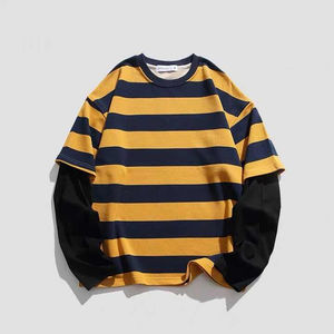 Nouveau t-shirt oversize à épaules tombantes pour homme, style streetwear, délavé à l'acide, vintage, délavé, double couche, personnalisable, t-shirts pour homme - Product Image 5