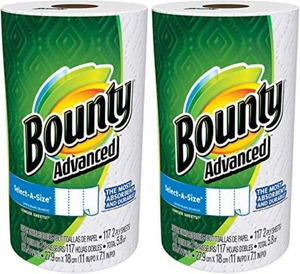 Bounty Quick Size White Eco-Friendly 1 Ply Multifold Kitchen Paper Towels 16 Family Rolls = 40 Disposable Rolls - Product Image 1