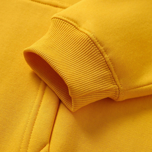 Sweat à capuche en molleton de coton anti-froissement doublé tricoté épais pour homme avec logo personnalisé en relief Impression numérique unie - Product Image 4