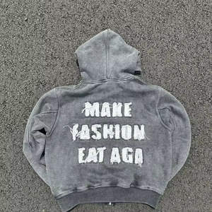 Fabricant de vêtements douaniers brodés lavage à l'acide appliques en détresse broderie patch hoodies sweat à capuche délavé au soleil - Product Image 3