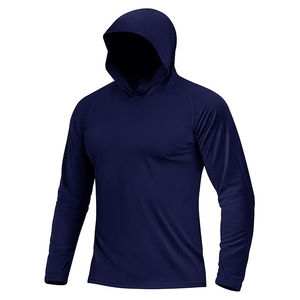 MOVATEXTILE Top Trending Sudaderas con capucha de manga larga para hombre Protección solar Sudadera con capucha atlética de secado rápido Ligero en precio al por mayor - Product Image 5