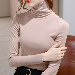 Blusa de Punto Suave para Adolescentes y Mujeres, Talla Grande, Cuello Alto, Manga Larga, Transpirable, Ecológica, Cálida, para Otoño e Invierno - Product Image 4