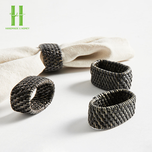 Meilleure vente rond de serviette en bambou naturel de style bohème écologique et durable Tailles personnalisées Variété de couleurs Table faite à la main - Product Image 3