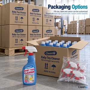 Spray detergente per giocattoli per bambini 500ml senza profumo, soluzione detergente pH neutro per giocattoli, denti e seggioloni per bambini, OEM Private Label - Product Image 5