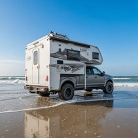 Camping-car amovible pour pick-up, en aluminium, à carrosserie rigide, pour les voyages tout-terrain en véhicule utilitaire lourd