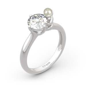 Bague de fiançailles Jeulia Hug Me Explorer Galaxy Astronaut en argent sterling à coupe ronde - Product Image 2