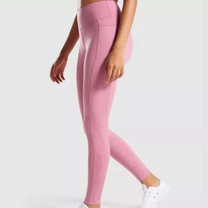 Fabricante de ropa activa profesional Venta caliente Fitness Cintura alta Ropa de mujer Leggings de yoga 100% Algodón con bolsillo lateral - Product Image 4