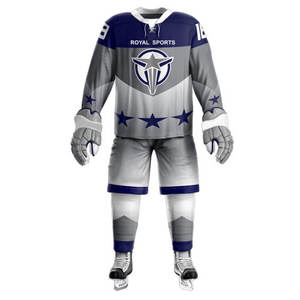 Vêtements de sport de haute qualité fabriqués en polyester, uniformes de hockey sur glace sur mesure pour hommes, à prix réduit - Product Image 1