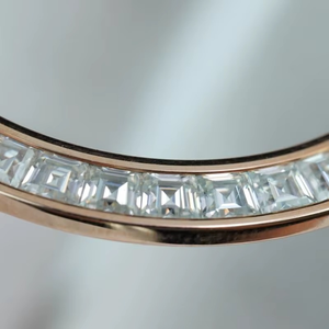 Anillo de Bisel para Reloj de Acero Inoxidable Hecho a Mano en Oro Rosa para EXPORTACIÓN, Piedras de Corte Baguette Transparentes de Alta Calidad, 40 mm, Reloj Elegante - Product Image 3