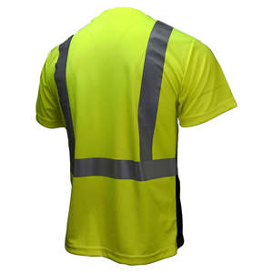 Camisetas de Trabajo de Alta Visibilidad, Color Amarillo Fluorescente, 100% Poliéster, Manga Corta, Uniformes de Seguridad Personalizados, Ropa de Trabajo - Product Image 6