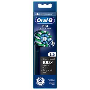 Têtes de brosse à dents de rechange Oral-B Cross Action Pro, 3 pièces, noires, pour brosses à dents électriques - Product Image 2