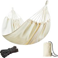 Hamac double brésilien avec cordes de suspension, hamac en coton extra large portable pour patio, cour, véranda, pour extérieur et intérieur
