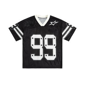 Camiseta de fútbol americano de Rugby de manga corta personalizada Unisex, camiseta de fútbol americano de equipo bordada de malla transpirable - Product Image 1