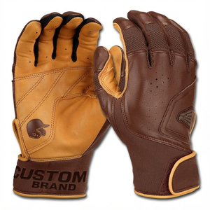 Gants de frappe de baseball personnalisés avec logo, prix de gros, paume en cuir, haute résistance, extensibles, pour tous les temps, gants de frappe de softball - Product Image 2