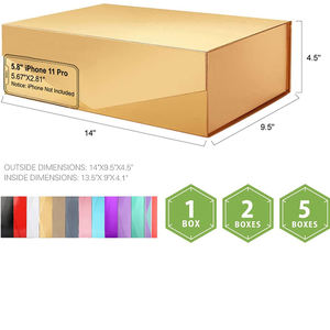 Caja de regalo de 13,5x9x4,1 pulgadas, caja de regalo grande con tapa, caja de propuesta de dama de honor, caja de regalo resistente, caja de regalo plegable - Product Image 6