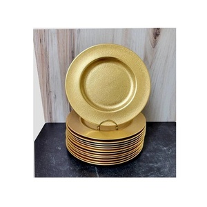 Assiette de fond d'une seule pièce faite à la main avec un nouveau design doré antique Plats de style Ins de qualité supérieure à un prix abordable - Product Image 3