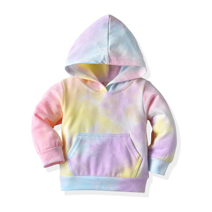 Sudadera con Capucha Personalizada de Manga Larga con Estampado Tie Dye para Niños y Niñas, Sudadera de Felpa Sublimada con Tie Dye - Product Image 1