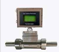 Débitmètre de turbine à gaz industrielle IP65 4-20mA RS485 Sortie impulsionnelle Acier inoxydable OEM