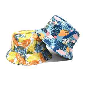 Eco Friendly Sustainable Canvas Recycled Polyester Organic Cotton All Over Printed Fisherman Bucket <b>Hats</b> - Product Image 4
