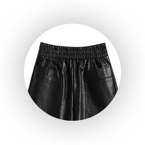 Stylish Latest Customized <b>Leather</b> <b>Women's</b> <b>Shorts</b> Premium Quality OEM From Pakistan Loose & Breathable - Product Image 3