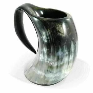 Jarra de cerveza de cuerno natural, cuerno nórdico tradicional para beber, tazas de vino de cuerno medieval, logotipo personalizado disponible - Product Image 2