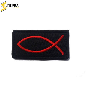 Christian Fish Symbol Tactical Emblem Insignias Apliques Parches bordados para ropa DE TEPRA SPORTS - Product Image 3