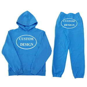 ชุดวอร์มผ้าฝ้ายมีฮู้ดสำหรับผู้ชายพิมพ์โลโก้ได้ตามต้องการ - Product Image 1