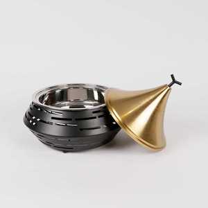 Casserole Hotpot en métal noir de haute qualité luxe minimaliste meilleur Pot de table usage domestique casserole chauffe-aliments Buffet Serveware - Product Image 2