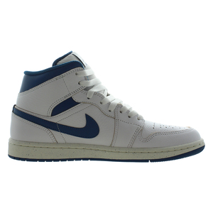 Zapatillas Nike Air Jordan 1 Mid SE para Hombre, de Caña Alta, Color Blanco/Azul Industrial/Blanco Náutico, con Plantilla de Malla de Goma de Alta Calidad y Logotipo Personalizado - Product Image 3