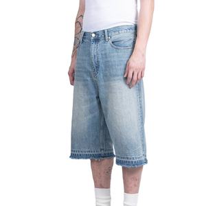 Pantalones Cortos Vaqueros de Mezclilla Holgados de Verano para Hombre, de Secado Rápido, Estilo Vintage, Casuales, a la Moda, Lavados, Cortos, Sólidos - Product Image 1